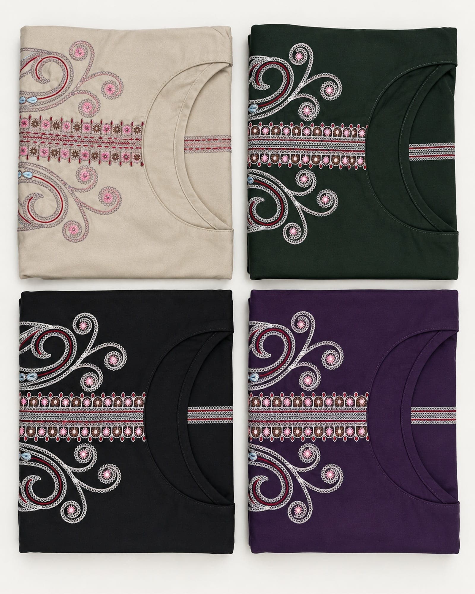 Rayon Paisley-Embroidered Short Top Only — 4 Colours, photo 5 of 5