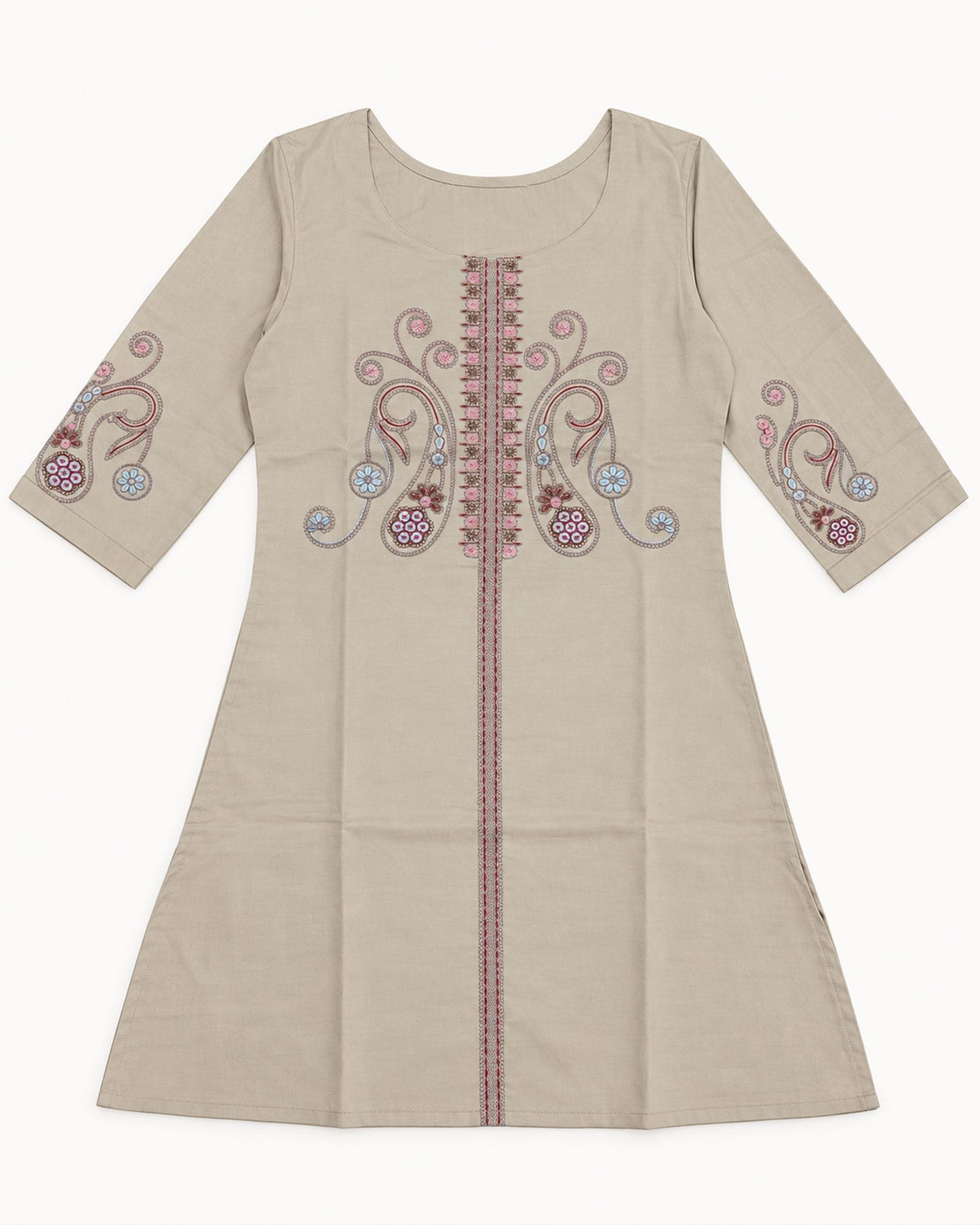 Rayon Paisley-Embroidered Short Top Only — 4 Colours, photo 3 of 5
