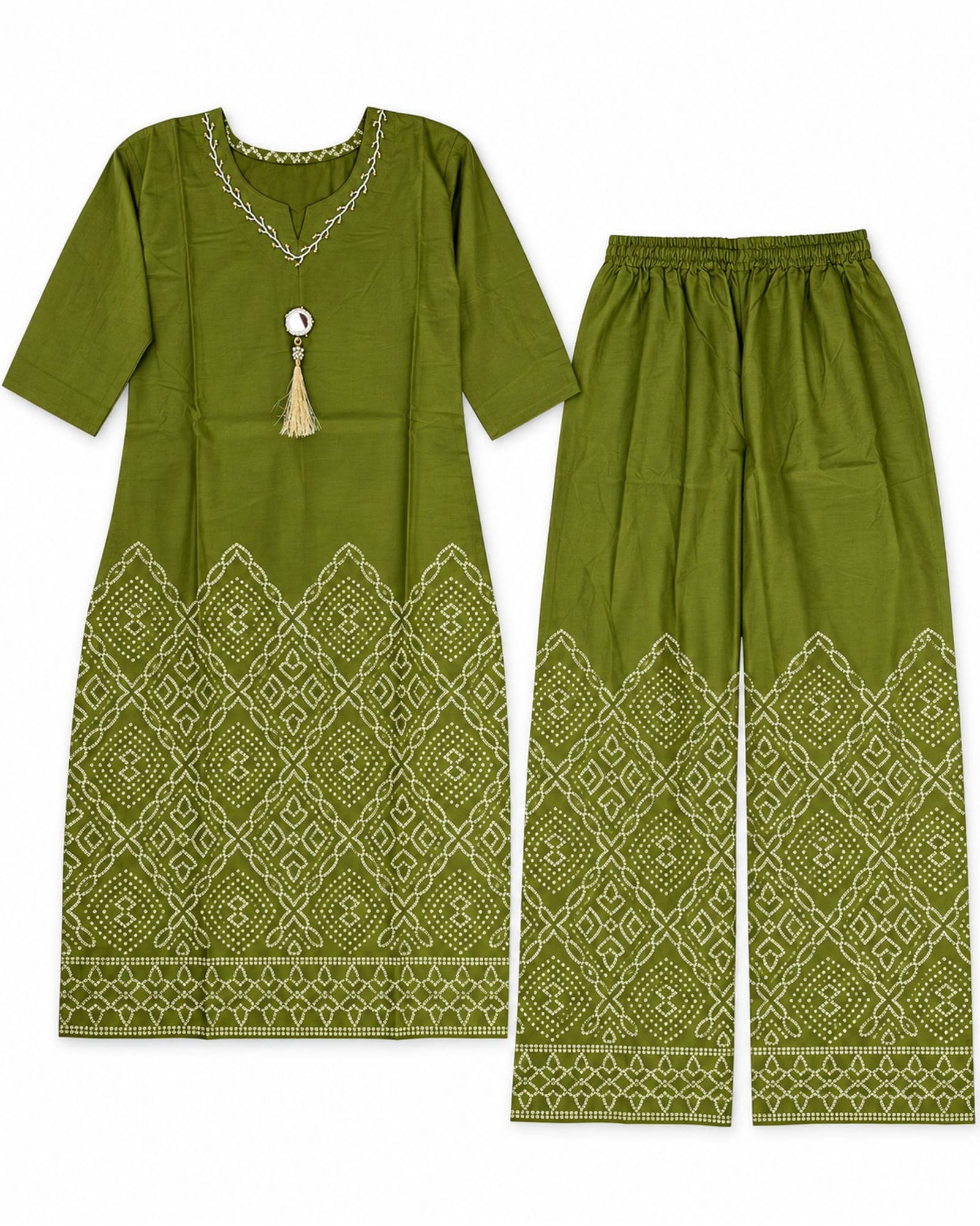 Geometric Print 2-Piece Kurti & Palazzo Set – 4 Colours, photo 5 of 6